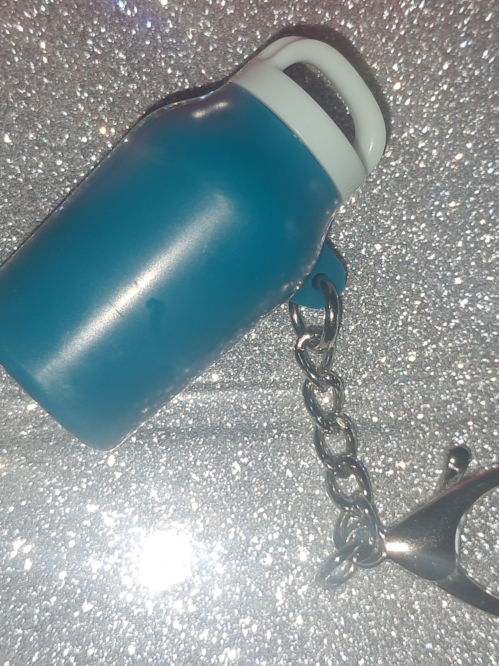 Tupperware Minis: Jar and Chopper Keychain Set - Blue and Red